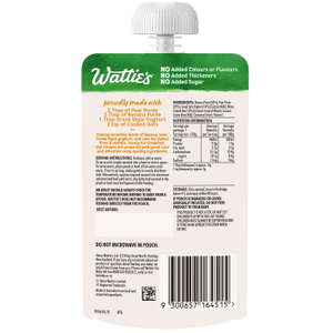 Wattie's® Smoothies Oatilicious Brekky Back of Pack