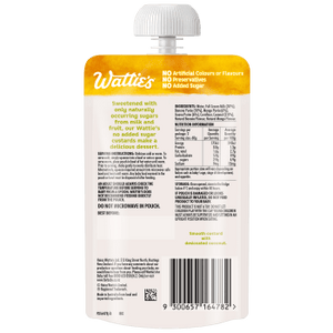 Wattie's® Tropical Custard No Added Sugar Back of Pack
