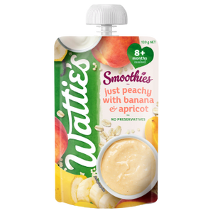 Wattie's® Smoothies Just Peachy with Banana & Apricot Front of Pack
