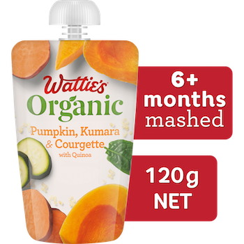 Wattie's® Organic Pumpkin, Kumara & Courgette - 6+ mnths